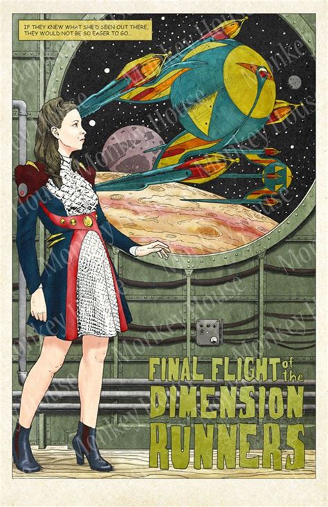 Sci-fi Art Print final Flight of the Dimension - Etsy