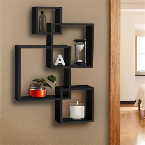 4 Cube Decorative Floating Wall Mounted Shelf Display Storage Home ...