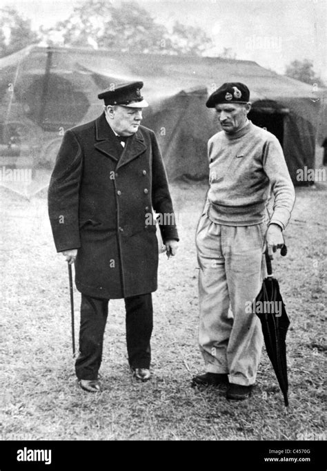 Winston Churchill with Bernhard Montgomery, 1944 Stock Photo - Alamy