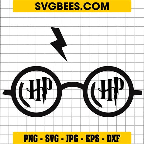 Harry Potter Glasses and Scar SVG - SVGbees