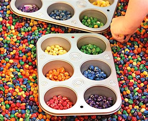 Chick Pea Sorting by Color - Play to Learn Preschool