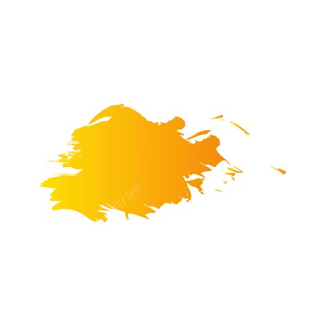 Yellow Grunge Paint Brush Stroke Vector, Yellow Brush, Stroke Shape ...