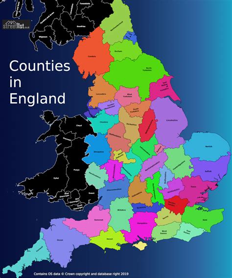 Ceremonial Counties in the UK