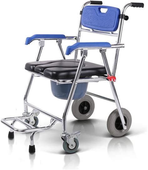 Commode Mobile Chair Folding Shower Commode Chair with Wheels ...