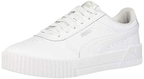 PUMA Women's CARINA Shoe, puma white-puma white-puma silver, 10 M US ...