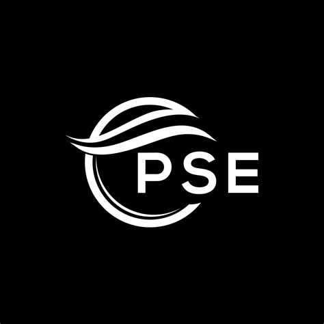 PSE letter logo design on black background. PSE creative circle logo ...