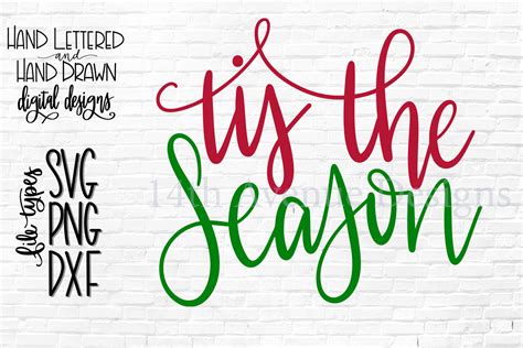 Tis The Season SVG, Christmas SVG, Hand Lettered (158330) | SVGs ...