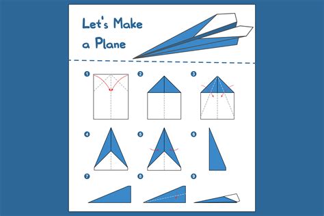 Origami, Paper Airplane Instructions Graphic by JiariDesigner ...