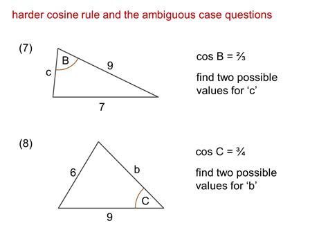 MEDIAN Don Steward mathematics teaching: cosine rule