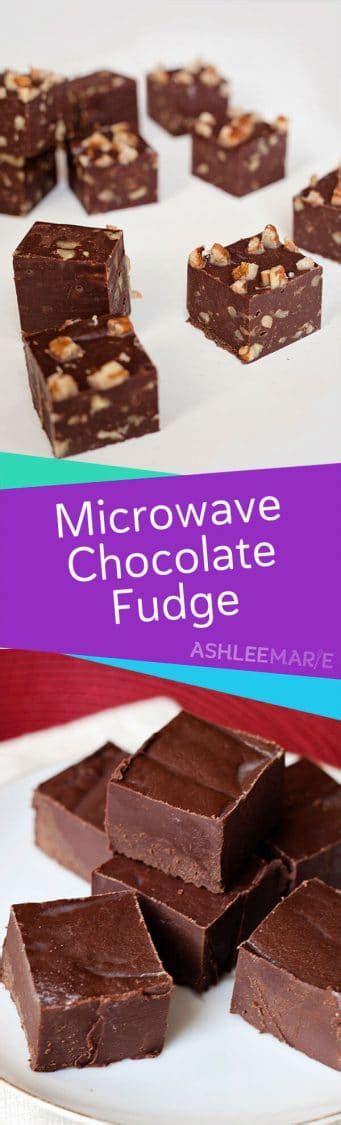 Microwave Chocolate Fudge Recipe - Ashlee Marie - real fun with real food