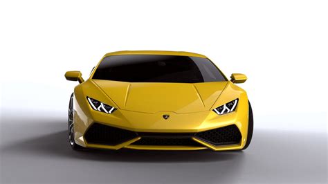 Yellow Car Lamborghini Huracan Full