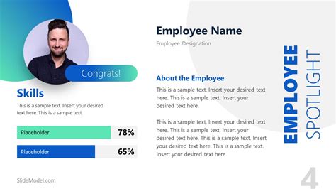 PowerPoint Employee Spotlight Skill Measure - SlideModel