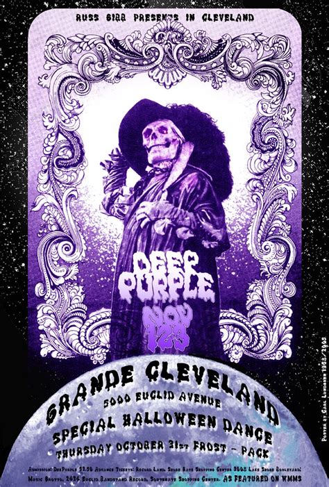 deep purple poster - grande cleveland | Rock poster art, Concert ...