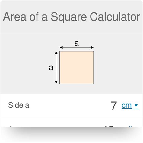 Area of a Square Calculator