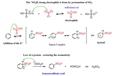 Sulfonation of benzene electrophilic aromatic substitution | Organic ...