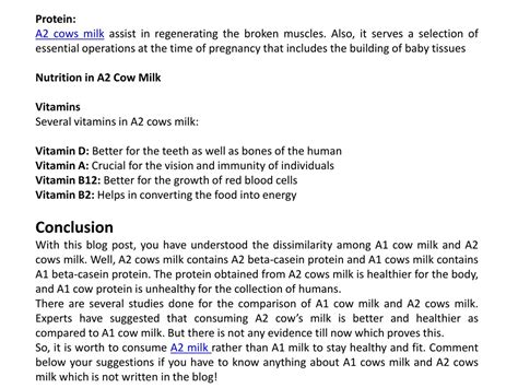 PPT - A1 Vs A2 Cows milk:What is the Difference and Benefits| GFO ...