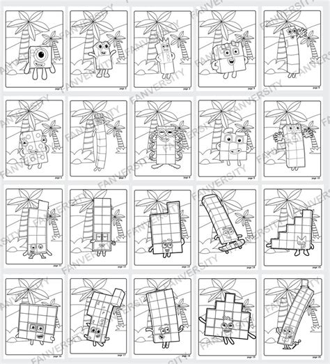 Numberblocks Coloring Pages 100 - Free Printable Templates