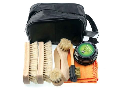 Best Selling Shoe Cleaning Kit in Real Leather Bag