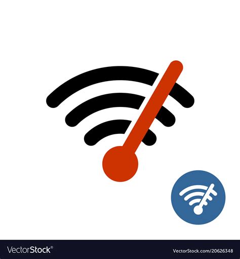 Wi-fi icon with speedometer arrow high speed Vector Image