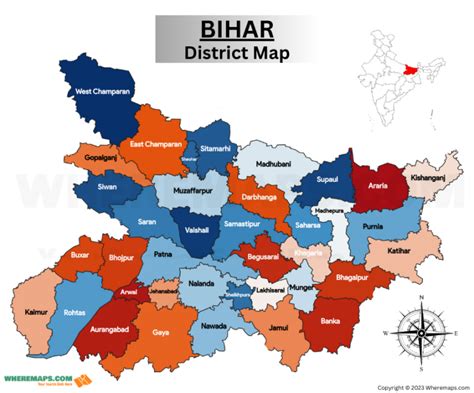 Bihar District Map | Bihar Map District Wise | Bihar ka Naksha