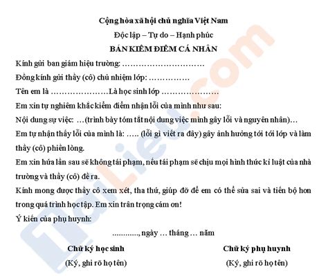 Mẫu bản kiểm điểm đảng viên, cá nhân, học sinh 2022 - draculemihawk