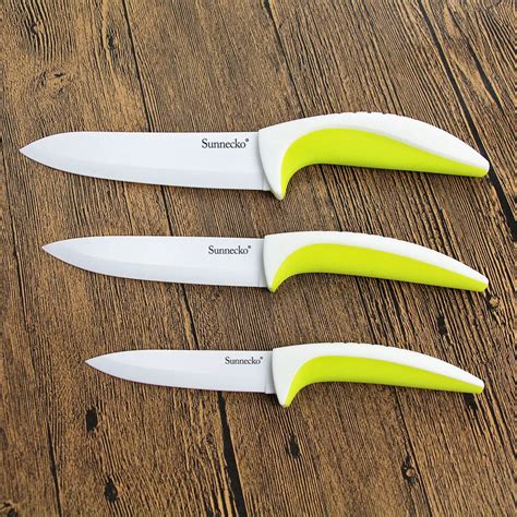 High Quality SUNNECKO Ceramic Kitchen Knife Set 6" Chef 5" Slicing 4 ...