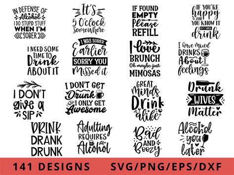 Coaster Svg Bundle Drink Coaster Svg Wine Saying Svg Beer | Etsy