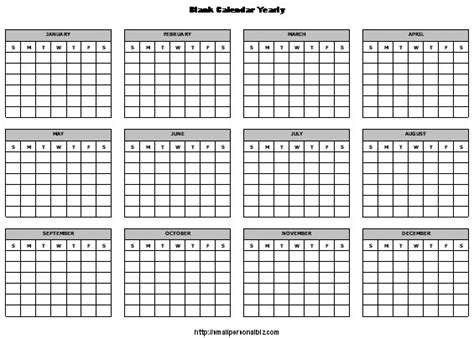 Templates Of Yearly Calendars – templates free printable