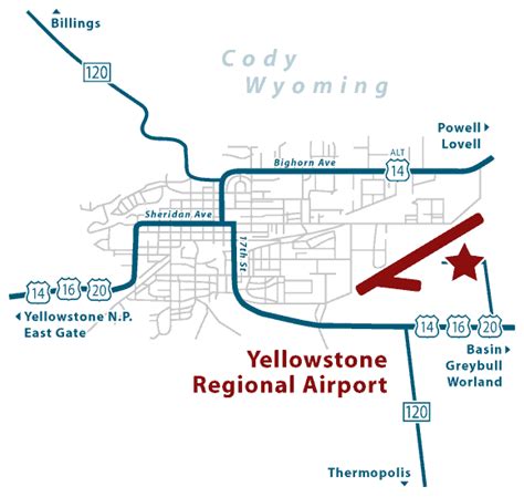 Map Yellowstone Airports - London Top Attractions Map