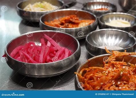 Korean Side Dishes Banchan in Small Dish. Korea Style Food Stock Image ...