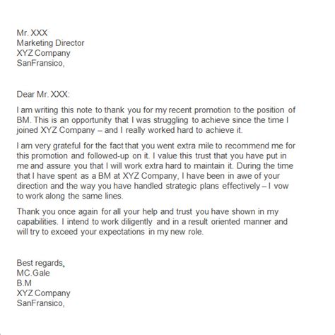 Sample Thank You Letter to Boss - 11+ Free Documents Download in Word