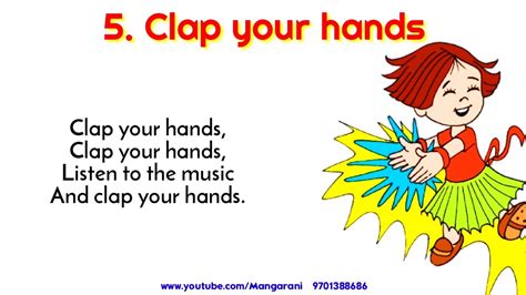 Clap your hands rhyme, 1st class english rhymes - YouTube