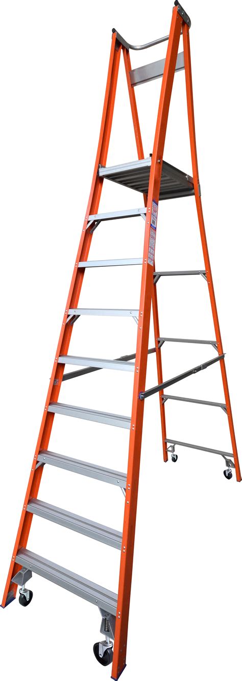 Fiberglass Platform Ladders - 9 Step