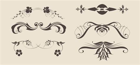 set of floral dividers 7739048 Vector Art at Vecteezy