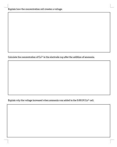 Solved Below is a diagram of the concentration cell prepared | Chegg.com