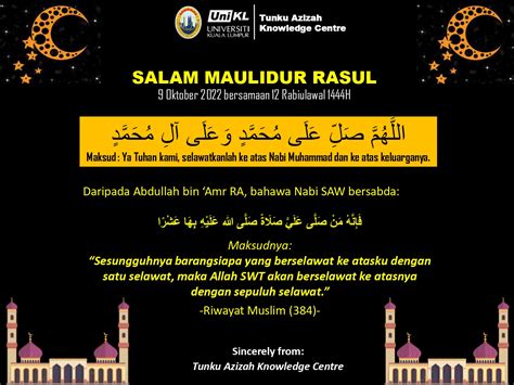 SALAM MAULIDUR RASUL 1444H | UniKL TAKCLH BLOG