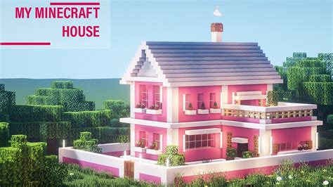 MINECRAFT: How to build a lovely pink house super simple #80 - YouTube