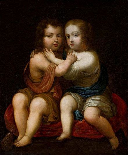 Portrait of Louis XIV of France as a child with his milk-sister ...