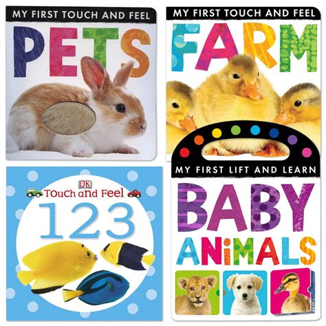 Photo Touch and Feel Board Books - Set of 4