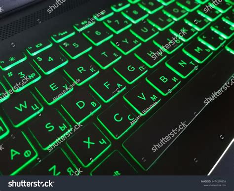 Laptop Keyboard Green Backlit Stock Photo 1474260359 | Shutterstock