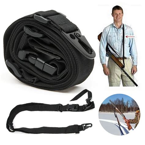 Hunting Gun Sling Black Three Point Rifle Sling Hunting Gun Accessories ...