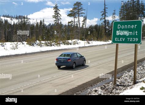 Donner Pass summit on Interstate 80, California, USA Stock Photo - Alamy