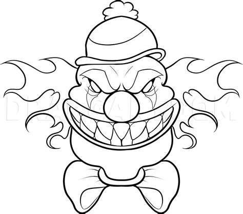 How to Draw a Scary Clown