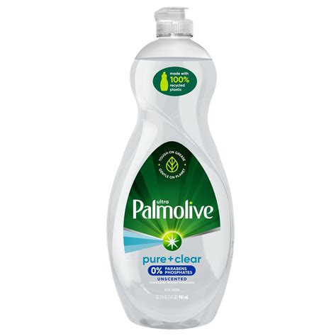 Palmolive Ultra Pure and Clear Liquid Dish Soap, Fragrance Free, 32.5 ...