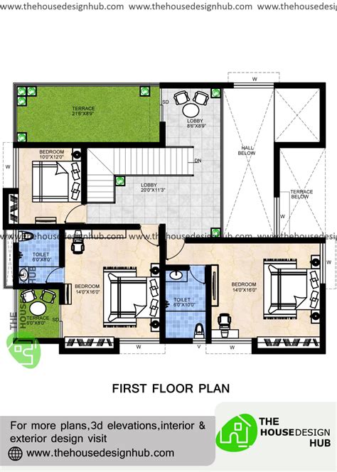 40 X 38 Ft 5 BHK Duplex House Plan In 3450 Sq Ft | The House Design Hub