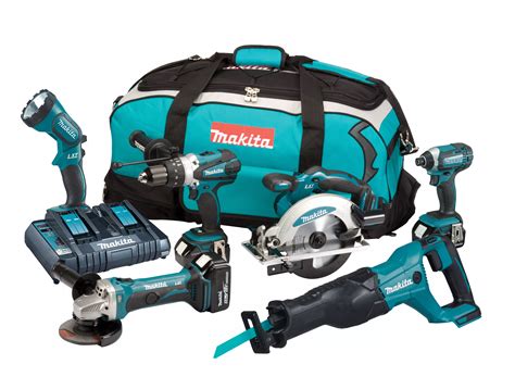 Makita LXT Cordless 18V 5Ah 6 piece Power tool kit DLX6072PT ...