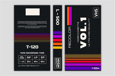 Free Vector | Vhs cover template design