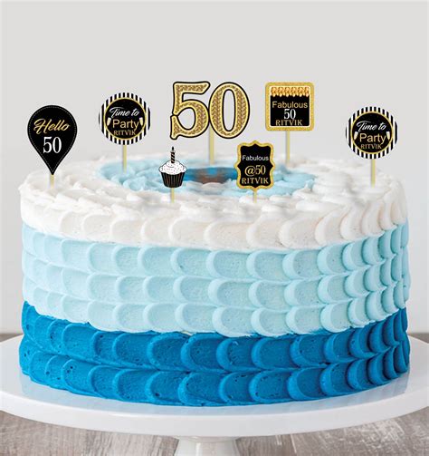 Buy 50th BirthdayParty Cake Topper /Cake Decoration Kit | Party ...