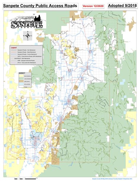 Sanpete County Public Access Roads Map by Sanpete County, Utah | Avenza ...