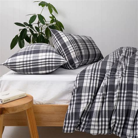 Edinburgh Flannelette Quilt Cover Set - Quilt Co.